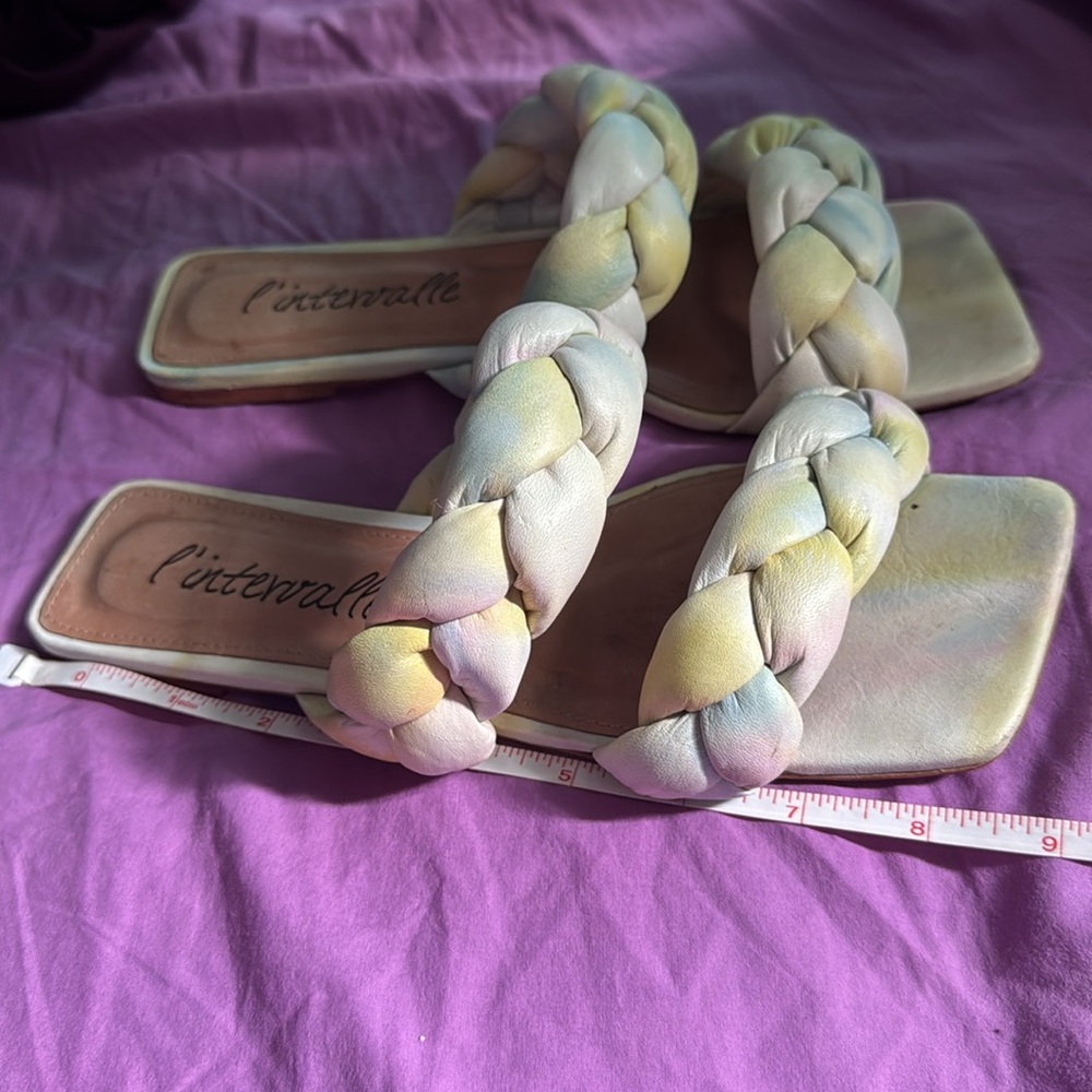 L'INTERVALLE Braided Sandals - Pastel Multicolor. Size 39. - Picture 4 of 6
